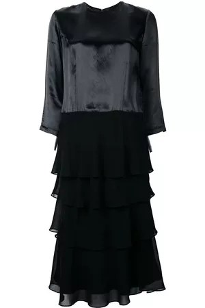 Comme des Garçons Vestido a capas de manga tres cuartos