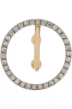 CHARLOTTE CHESNAIS Pendiente ear-cuff Celeste en oro y oro blanco 18kt con diamantes