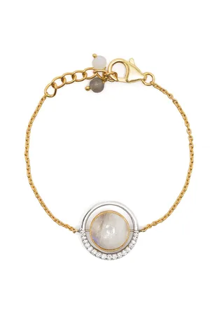 Akansha Sethi Pulsera Cloud en oro amarillo de 14kt con diamantes