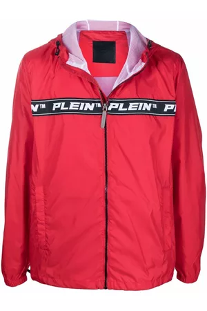 Philipp Plein Cortavientos con logo y capucha