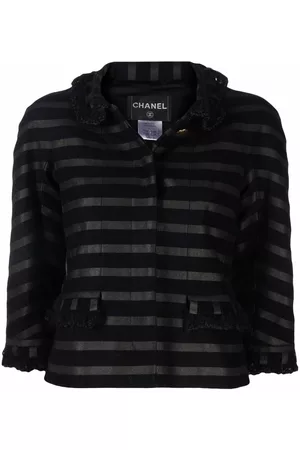 CHANEL Chaqueta a rayas con cuello Peter Pan 2009
