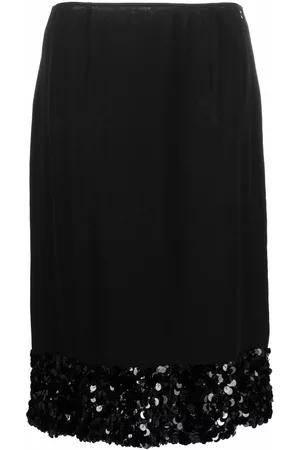 CHANEL Falda recta con lentejuelas 2002