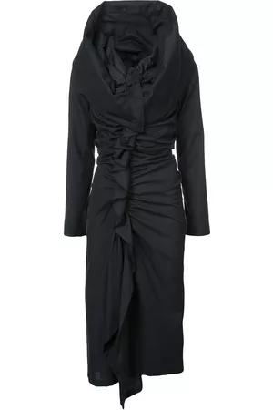 YOHJI YAMAMOTO Vestido con diseño fruncido