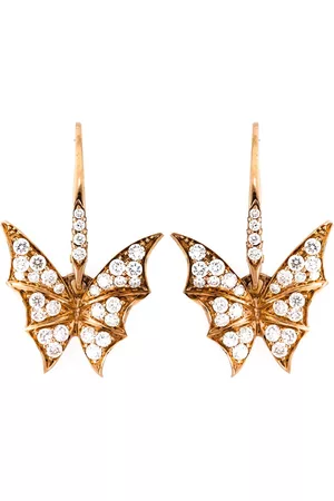 STEPHEN WEBSTER Pendientes con forma de alas y diamantes