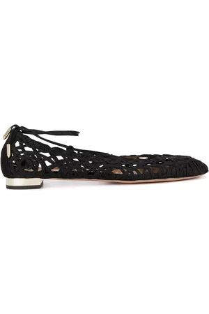 Aquazzura Black Kya Ballet Flats