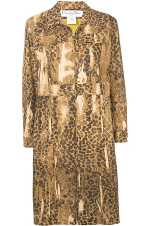 Dior Abrigo con estampado de leopardo