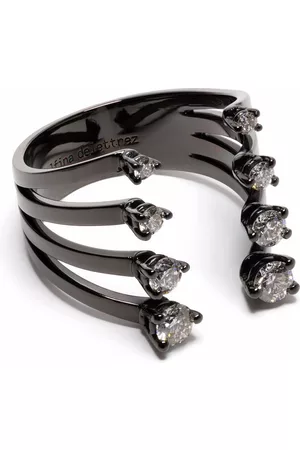DELFINA DELETTREZ Anillo Dots en oro de 18 ct con diamantes