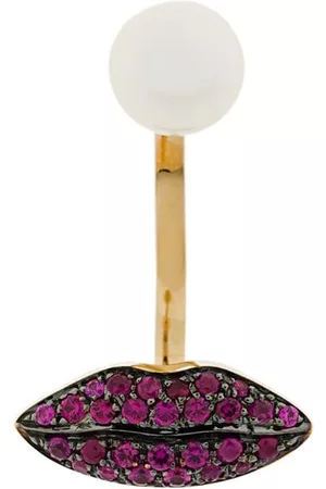 DELFINA DELETTREZ 18kt yellow gold Lips Piercing Earring