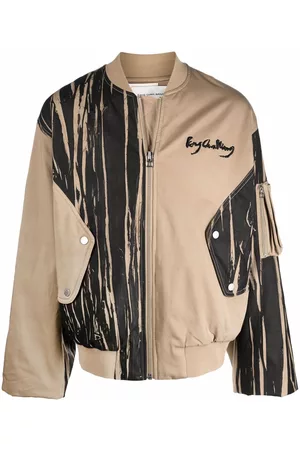 Feng Chen Wang Chaqueta bomber con rayas