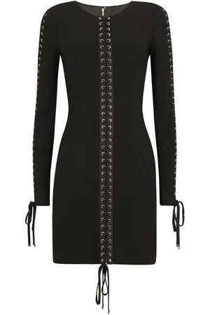Dolce & Gabbana Vestido corto con detalle de ojales