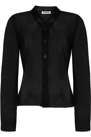 Jil Sander Cárdigan con panel translúcido