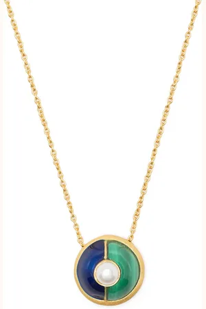 Akansha Sethi Collar con motivo de botón esmaltado y malaquita
