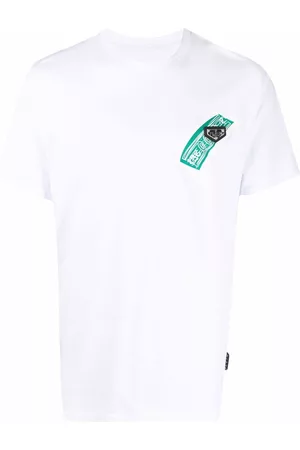 Philipp Plein Camiseta a cuadros con cuello redondo