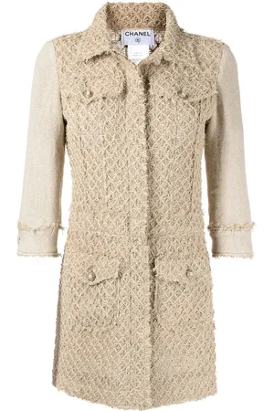 CHANEL Chaqueta de tweed con manga en contraste 2010