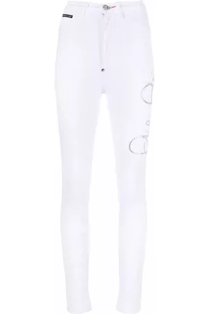 Philipp Plein Jeggins con logo estampado
