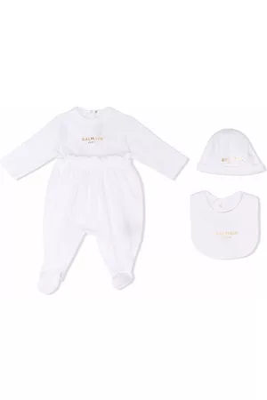 Balmain Set de pelele con logo estampado