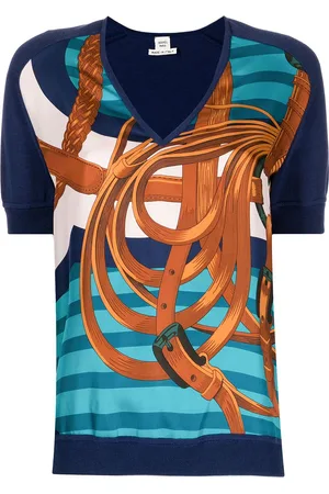 Hermès Top con tira estampada pre-owned