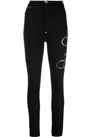 Philipp Plein Jeggins con logo estampado