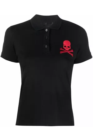 Philipp Plein Polo con parche Skull