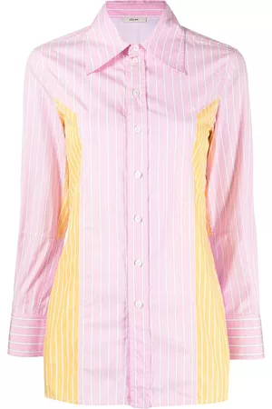 Céline Camisa a rayas con diseño colour block pre-owned