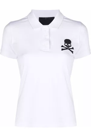 Philipp Plein Polo con parche de calavera
