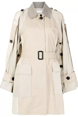 GOEN.J Gabardina oversize con diseño colour block