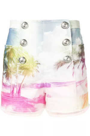Balmain Pantalones vaqueros cortos estampados