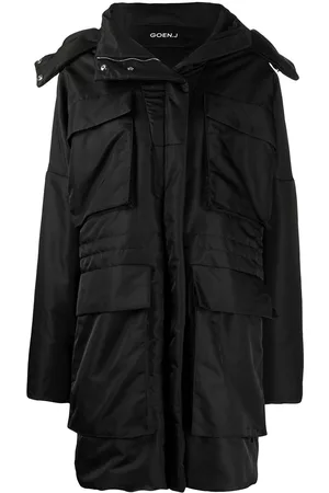 GOEN.J Parka con capucha y diseño de cuatro bolsillos