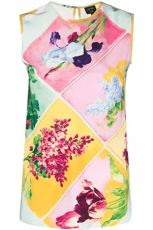 Jean Paul Gaultier Top sin mangas con estampado floral 2000