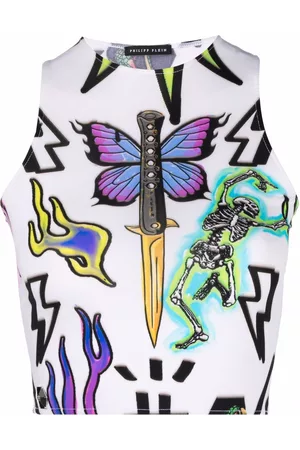 Philipp Plein Top corto con monograma