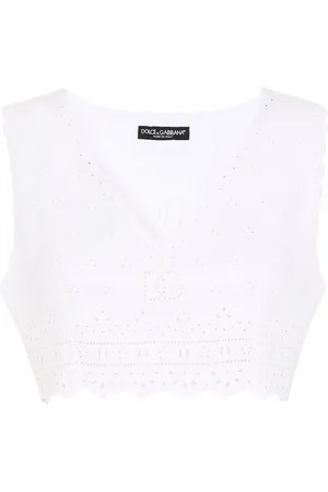 Dolce & Gabbana Top corto bordado