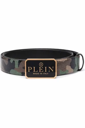 Philipp Plein Cinturón con efecto de piel de serpiente