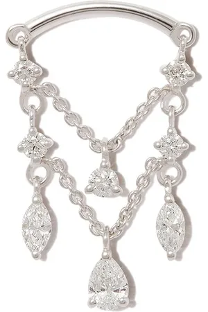 Maria Tash Pendiente Diamond Drapes Chandelier en oro amarillo de 18kt
