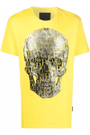 Philipp Plein Camiseta con logo y calavera