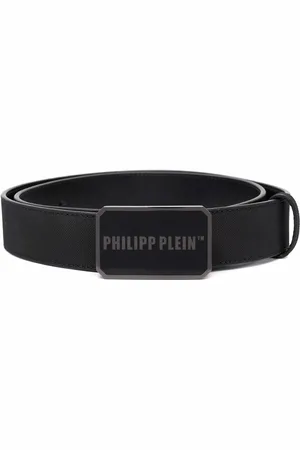 Philipp Plein Cinturón con placa del logo