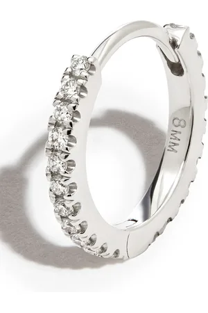 Maria Tash Pendiente Eternity en oro blanco de 18kt
