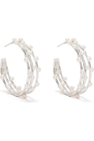 Dower and Hall Aros en plata con perlas