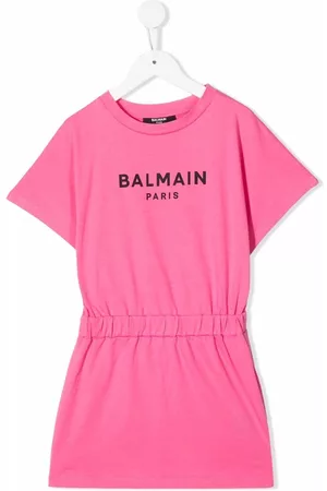Balmain Vestido con logo estampado