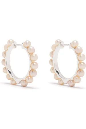 Dower and Hall Aros huggie grandes con perla