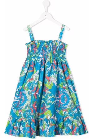 VERSACE Vestido acampanado con estampado de cachemira