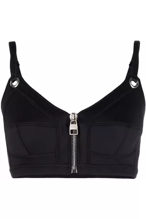 Alexander McQueen Top corto con cremallera