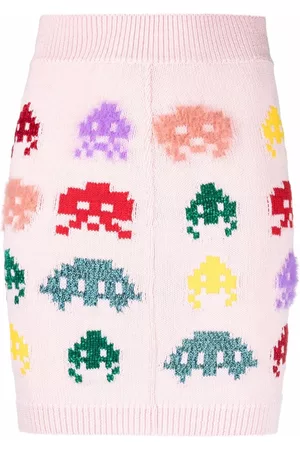 Stella McCartney Minifalda Alien de punto de intarsia