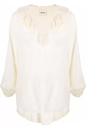 Khaite Blusa con cuello con volantes