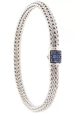 John Hardy Pulsera Classic Chain de 5mm con zafiro