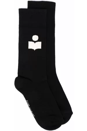 Isabel Marant Calcetines Siloki con logo en intarsia