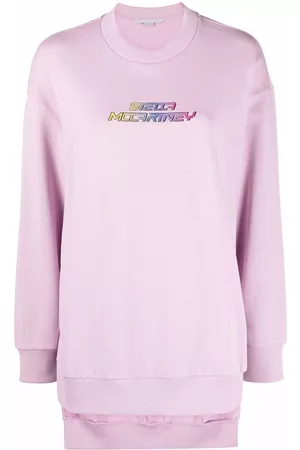 Stella McCartney Sudadera con logo y abertura lateral