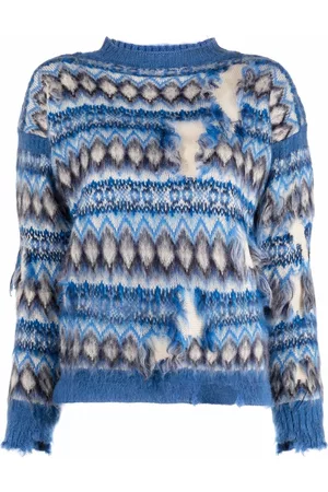 Maison Margiela Jersey Fair Isle con efecto envejecido