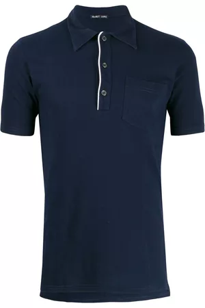 Helmut Lang Polo con solapa en contraste