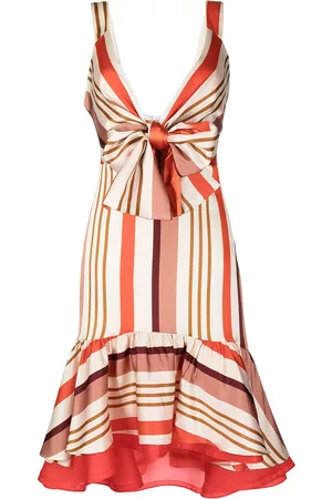 Silvia Tcherassi Vestido Arbore midi a rayas