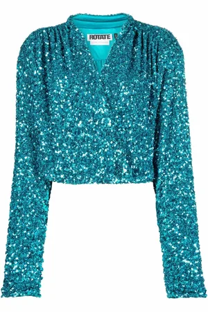 ROTATE Blusa Aurelia con lentejuelas